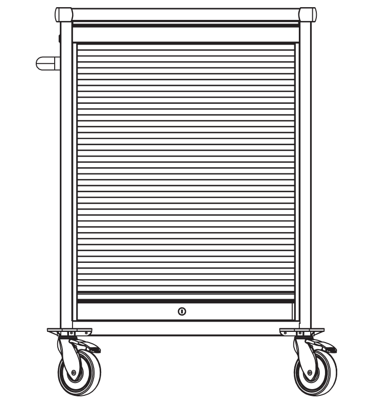 PRedná strana: Pojazdná skrinka s roletou ZV1390N