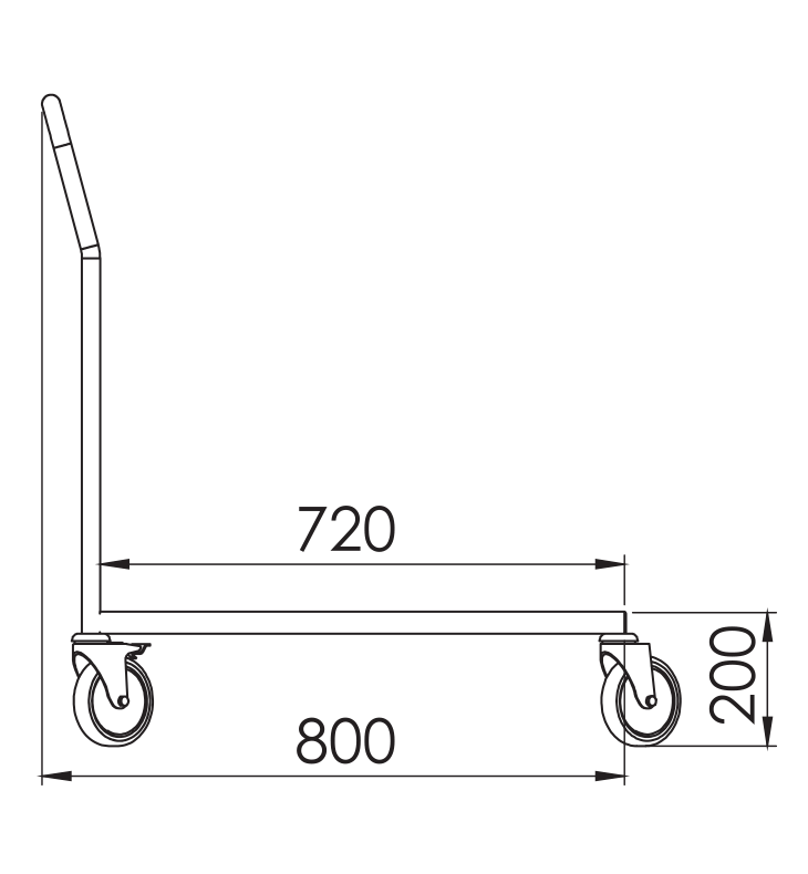 PRedná strana: Plošinový vozík NEREZ2055