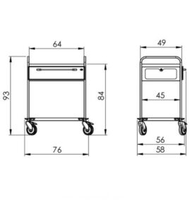 Viacúčelový vozík NEREZ2725