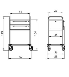 Viacúčelový vozík NEREZ2730