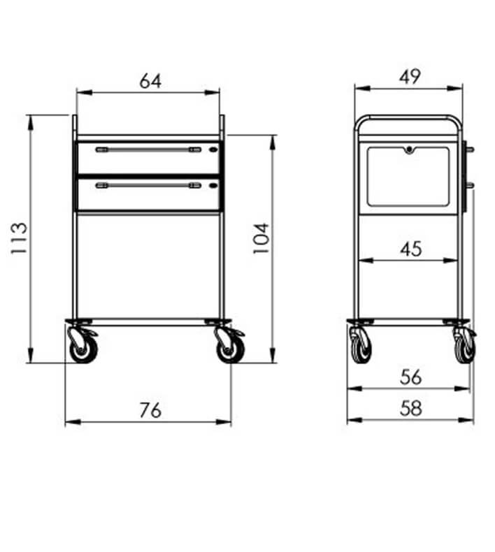 PRedná strana: Viacúčelový vozík NEREZ2739