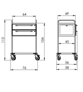 Viacúčelový vozík NEREZ2741