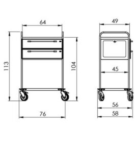 Viacúčelový vozík NEREZ2742