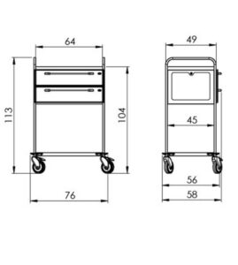 Viacúčelový vozík NEREZ2745