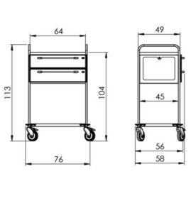 Viacúčelový vozík NEREZ2765