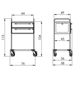 Viacúčelový vozík NEREZ2769