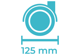 125 mm kovové kolieska samostatne brzditeľné